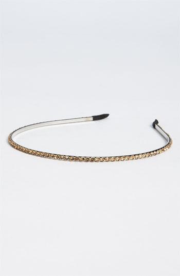 Cara Skinny Crystal Headband, Size - Beige