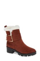 Women's Karl Lagerfeld Paris Preslie Faux Fur Lined Bootie .5 M - Brown