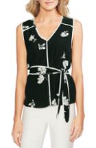 Women's Vince Camuto Floral Print Sleeveless Top - Black