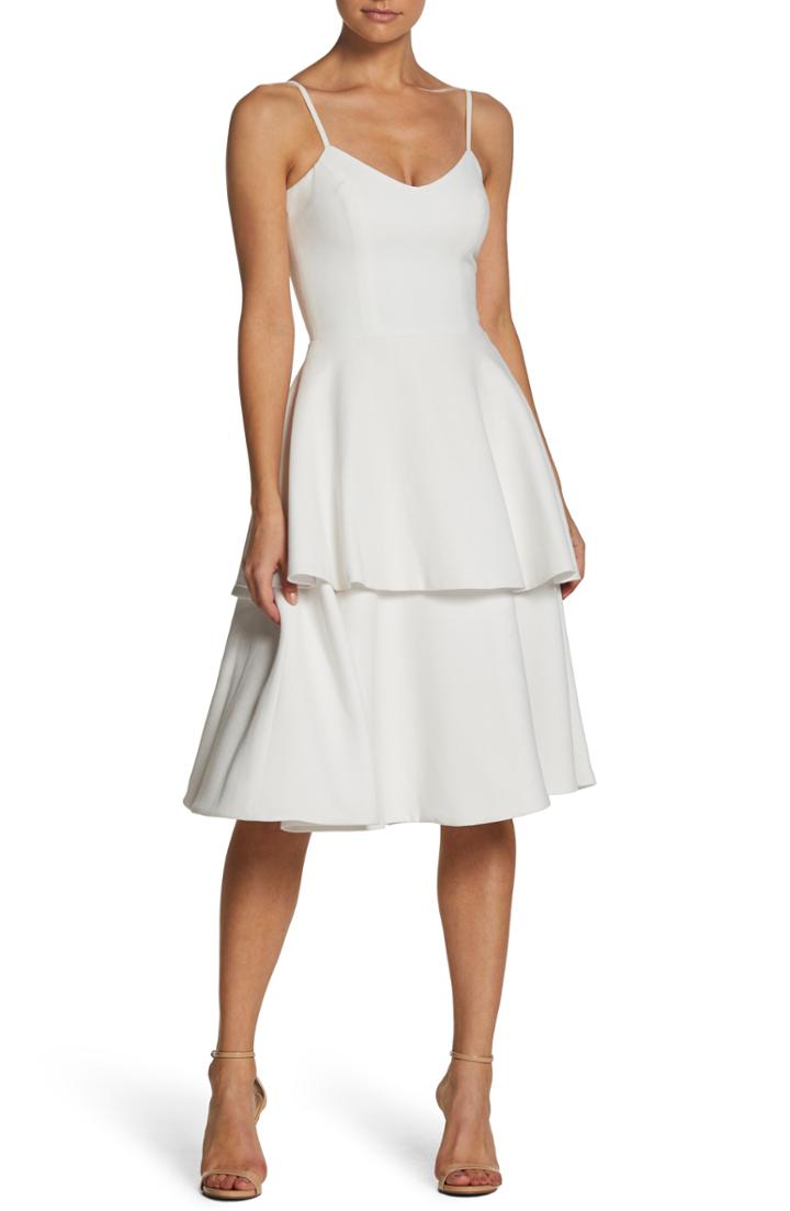 Women's Dress The Population Yasmin Tiered Dress, Size - Black