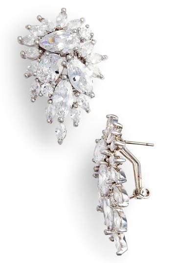 Women's Nina Cluster Omega Clip Earrings