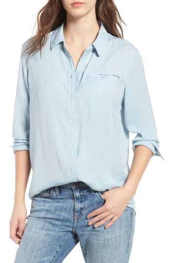 Women's Treasure & Bond Stripe Boyfriend Pajama Shirt