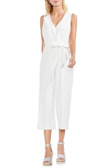 Women's Vince Camuto Sleeveless Tie Waist Jumpsuit - White