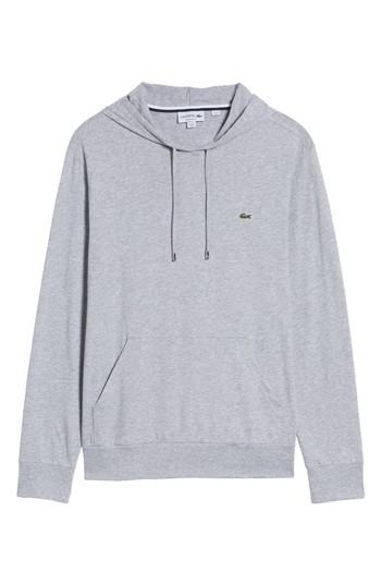 Men's Lacoste Pullover Hoodie (xl) - Grey