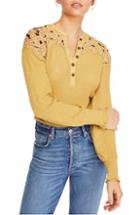 Women's Free People Easy Breezy Henley - Green