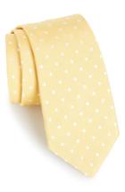 Men's Gitman Polka Dot Silk Tie, Size X-long - Yellow