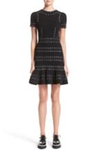 Women's Alexander Mcqueen Eyelet Detail Knit Dress