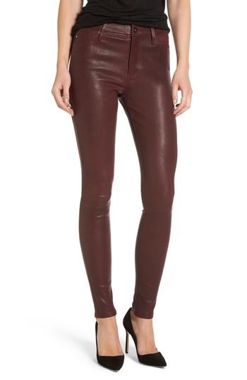 Women's Ag Farrah Leather Skinny Jeans