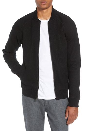 Men's Life/after/denim Notre Dame Slim Bomber Jacket - Black