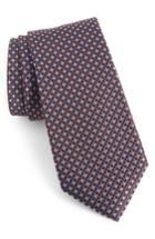 Men's Nordstrom Men's Shop Morris Micro Silk Tie, Size - Brown