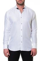 Men's Maceoo Wall Street Serenity White Slim Fit Sport Shirt (s) - White