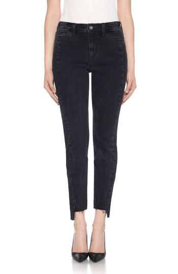 Women's Taylor Hill X Joe's Kass Raw Step Hem Ankle Skinny Jeans - Black