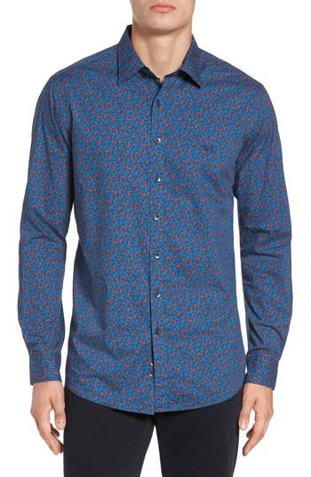 Men's Rodd & Gunn Patons Rock Original Fit Print Sport Shirt, Size - Blue