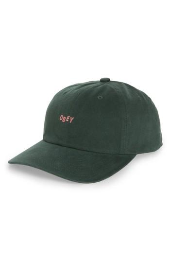 Men's Obey Cutty Snapback Cap - Green