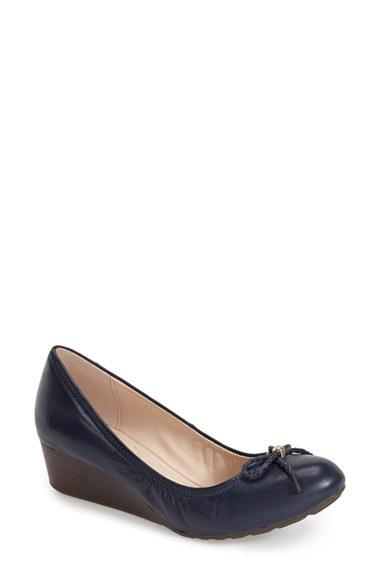 Women's Cole Haan 'tali' Bow Wedge Pump B - Blue