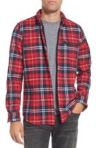 Men's Barbour Hamilton Regular Fit Faux Fur Lined Shirt Jacket, Size - Red