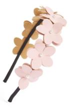 Cara Faux Leather Flower Headband, Size - Pink