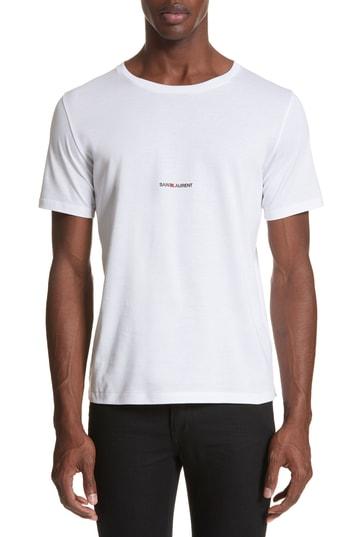 Men's Saint Laurent Gauche Logo T-shirt - White