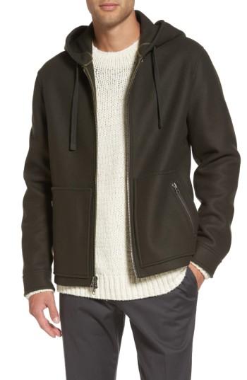 Men's Vince Fleece Zip Hoodie, Size - Green