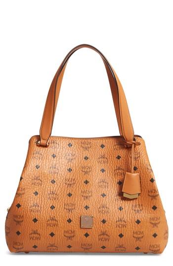 Mcm Signature Visetos Coated Canvas Shoulder Bag -