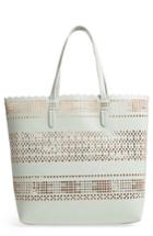 Chelsea28 Casey Geometric Cutout Faux Leather Tote & Pouch -