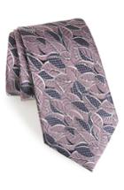 Men's Ermenegildo Zegna Leaf Silk Tie, Size - Pink