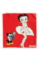 Women's Moschino Betty Boop Silk Bandana, Size - Red