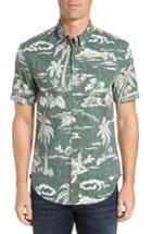 Men's Reyn Spooner My Private Isle Fit Sport Shirt, Size Small - Green