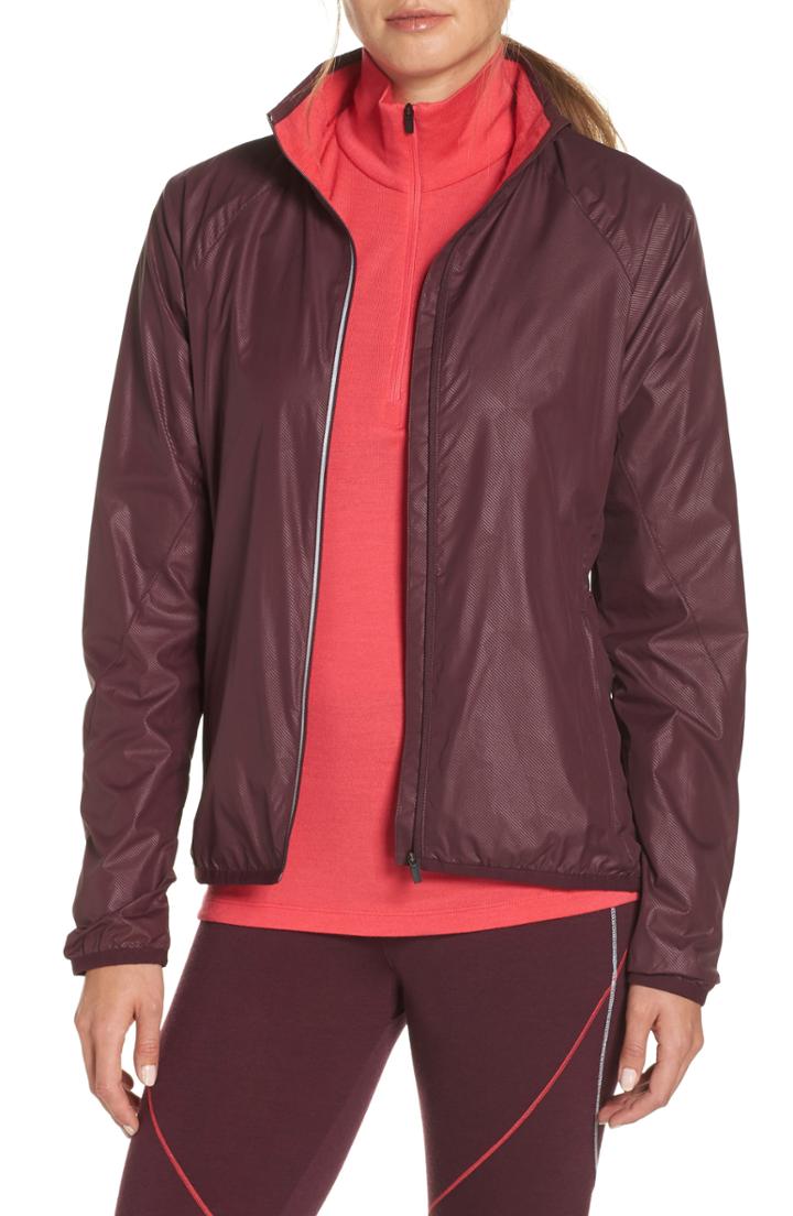 Women's Icebreaker Cool-lite(tm) Rush Windbreaker Jacket - Burgundy