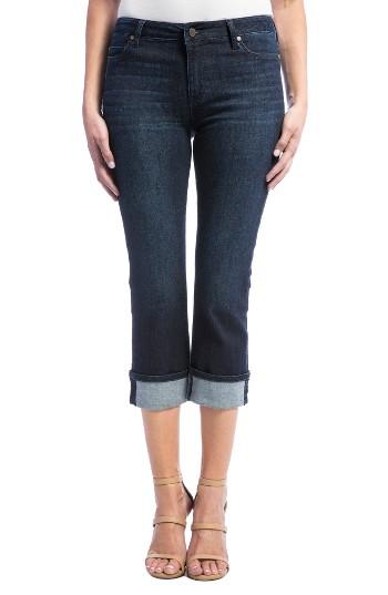Women's Liverpool Jeans Company Stretch Wide Cuff Capri Jeans - Blue
