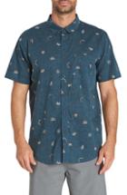 Men's Billabong Sundays Mini Short Sleeve Woven Shirt - Blue