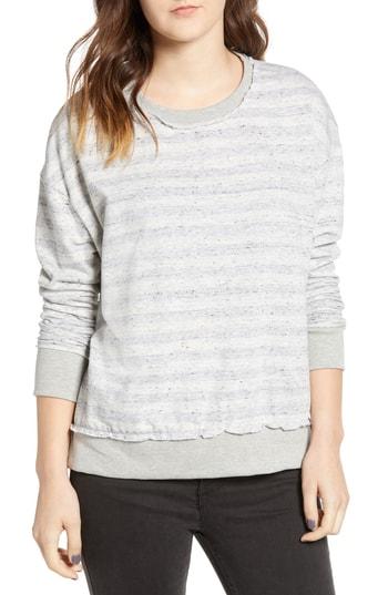 Women's Pst By Project Social T Stripe Inside Out Pullover - Grey