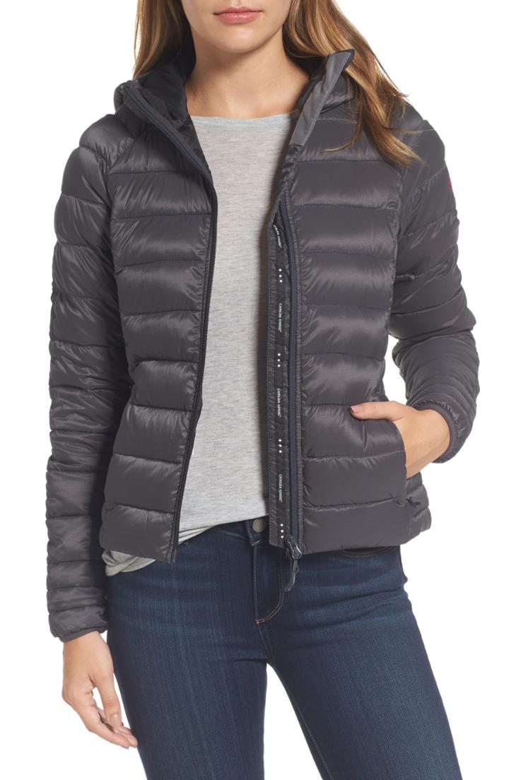 Women's Canada Goose 'brookvale' Packable Hooded Quilted Down Jacket (6-8) - Grey