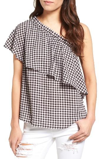 Women's Bp. Ruffle One-shoulder Top, Size - White