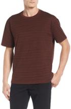Men's Vince Narrow Stripe Pima Cotton T-shirt, Size - Orange