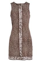 Women's Michael Michael Kors Cheetah Border Print Shift Dress - Brown