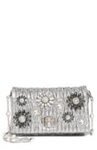Miu Miu Crystal Embellished Leather Crossbody -