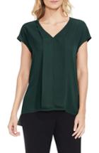 Women's Vince Camuto Mixed Media Blouse - Green