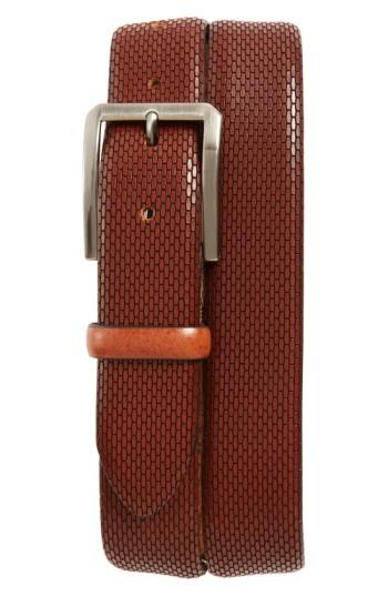 Men's Remo Tulliani 'bruno' Leather Belt - Chocolate