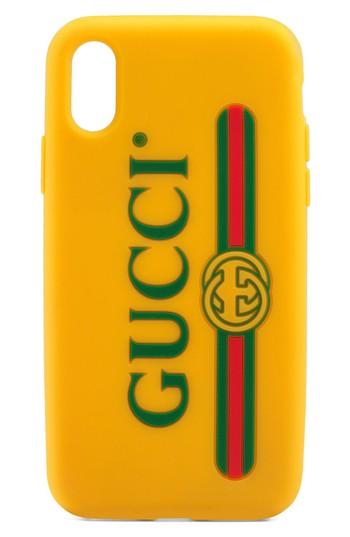Gucci Logo Iphone X Case - Yellow