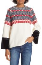 Women's Clu Fair Isle Mix Media Wool Blend Sweater