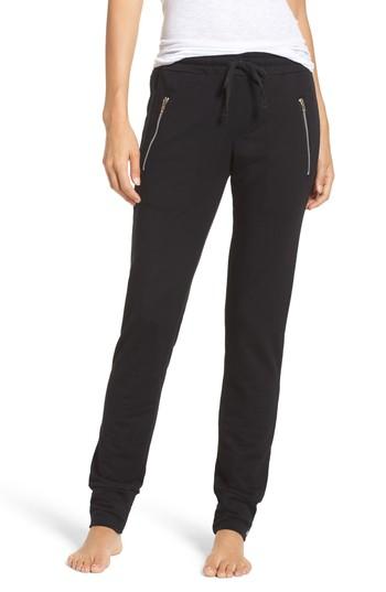 Women's Michael Lauren Joey Zip Lounge Jogger Pants - Black