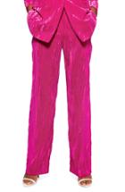 Women's Topshop Crinkled Velvet Trousers Us (fits Like 0) - Pink
