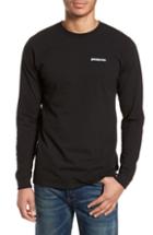 Men's Patagonia Responsibili-tee Long Sleeve T-shirt, Size - Black