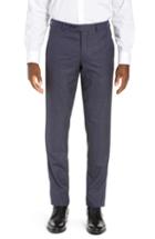 Men's Ted Baker London Jerome Flat Front Solid Wool Trousers R - Blue
