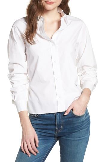 Women's Current/elliott The Des Tie Back Shirt - White