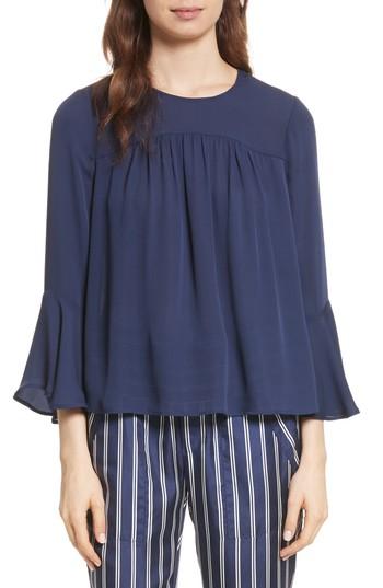 Women's Joie Awilda B Silk Babydoll Blouse - Blue