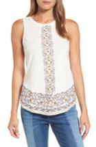 Women's Lucky Brand Embroidered Tank - White
