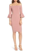 Women's Soprano Flare Sleeve Off The Shoulder Dress - Pink