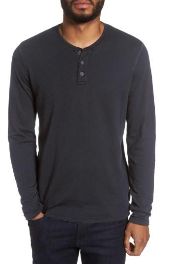 Men's Velvet By Graham & Spencer Slim Fit Long Sleeve Henley, Size - Blue